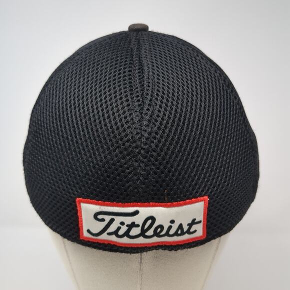 Titleist FJ Pro V1 Fitted Hat Black Large Spell Out Embroidered New Era - Picture 6 of 9
